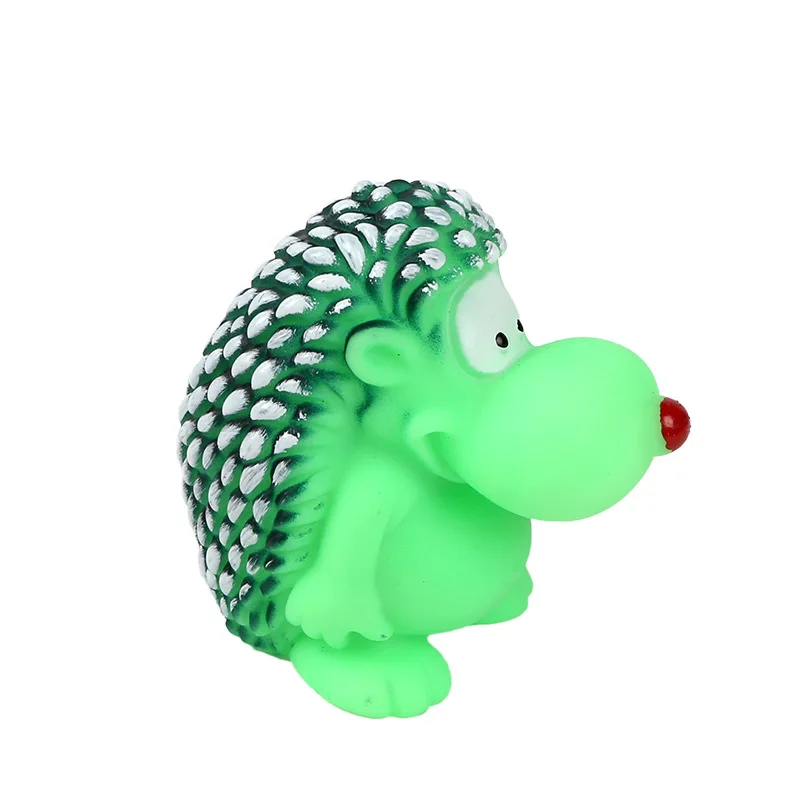 Игрушки для собак Peluche плюшевый ежик для домашних животных пищат жевательные игрушки звучащие TPR пластиковые молярные укусы забавные аксессуары для собак Рождество - Цвет: green