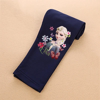 K30052-dark blue Teenster брюки для девочек-подростков; милый костюм для маленьких девочек; брюки с оборками; детская одежда; осенние детские штаны; леггинсы «Эльза» - Цвет: K30052-dark blue