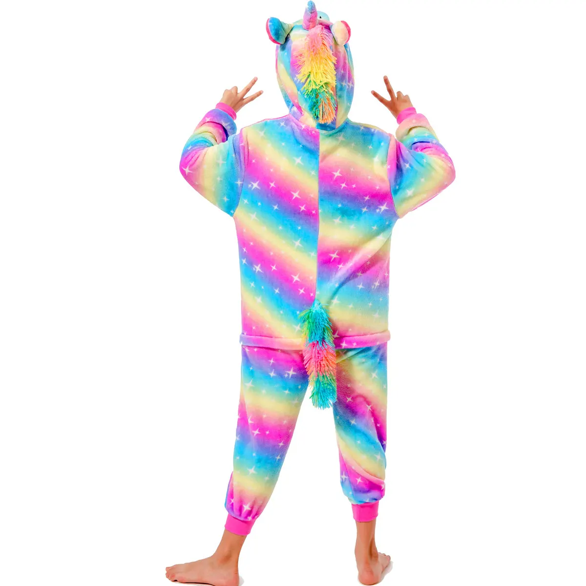 Детская Пижама Kigurumi, детские пижамы с единорогом и животными милые пижамы комбинезоны для маленьких мальчиков и девочек зимняя пижама с длинными рукавами