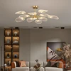 Nordic LED Ceiling Lamp for Bedroom Living Room Lotus Leaf Shape Creative Design All Copper Chandeliers Home Decorative Lights ► Photo 2/6