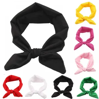 

Elastic Stretch Plain Rabbit Bow Style Hair Band Cute Girls Headband Turban Children Hairband Headwear Hair accessories1pc