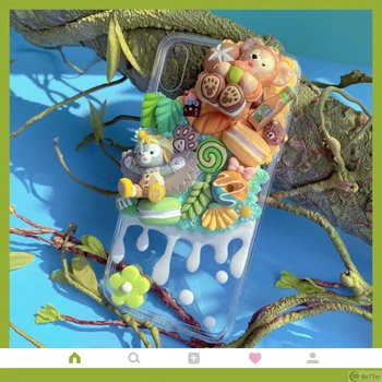 

DIY case For iPhone 11 pro max 3D Duffy Bear phone cover ip 6s 7/8 plus cute shelly creamy shell ip X/XS MAX XR handmade SE 2020