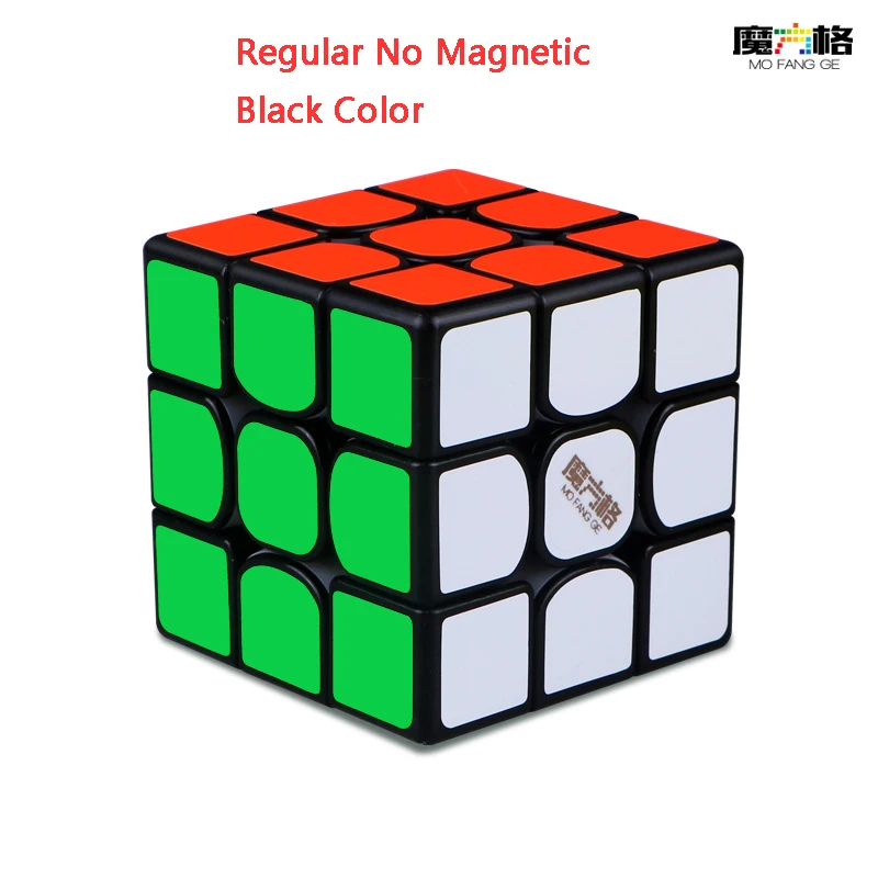 QiYi MoFangGe грома V3 м 3x3x3 Магнитная Волшебные кубики цветной Пазлы кубики Профессиональный магниты Скорость Cubo Magico 3x3 - Цвет: Regular black