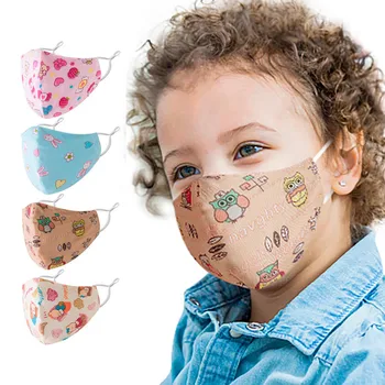 

Children Kids Washable Reusable Cartoon Print Respirator Protector Facemask PM2.5 Breathable Dust Maske mascarilla masque маска