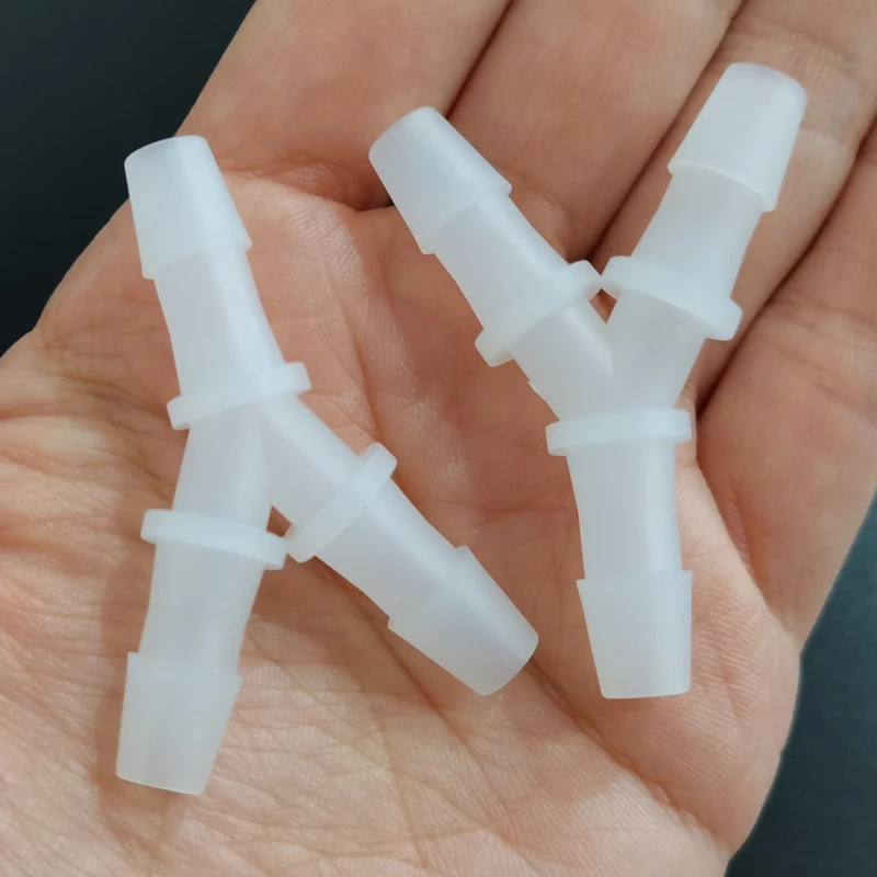 PVDF Y fitting /ozone resistant Y joint corrosion resistant three way plastic connectors Air Pump tank joint