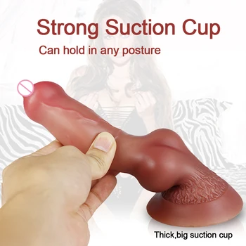 Soft Silicone Realistic Dildo Animal Horse Penis Dog Wolf Fake Anal Butt Plug Sex Toys for Women Female Masturbate Adult Games 3