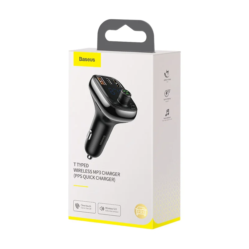 Baseus Quick Charge 4,0 3,0 USB Автомобильное зарядное устройство QC QC4.0 Bluetooth fm-передатчик автомобильный комплект для iPhone 11 Pro Max 5A быстрое PD зарядное устройство