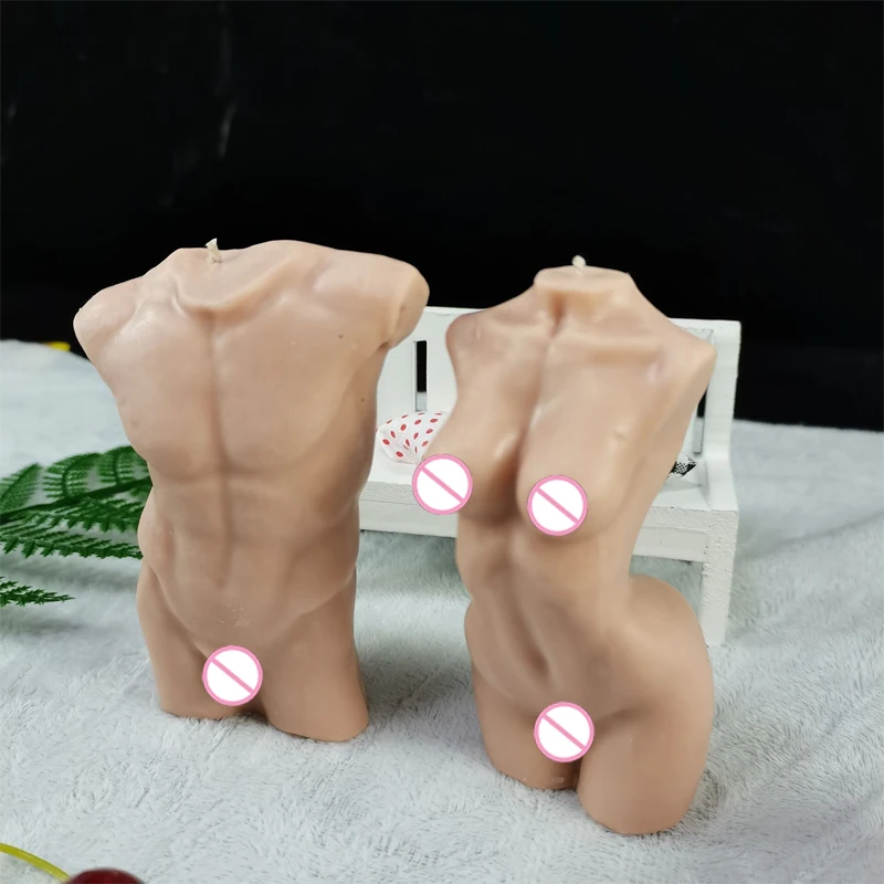 PRZY мужские и женские формочки для мыла 3D человеческая свеча силиконовая гипсовая
