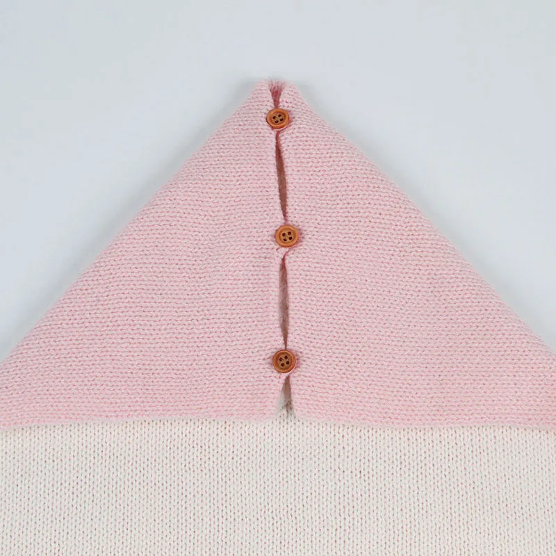 Конверты для новорождённых, вязаные спальные мешки с пятью звездами, Осенние серые детские пеленальные спальные мешки на пуговицах, зимние одеяла