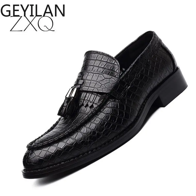 Krokodil Kunstleer Mannen Formele Instappers Schoenen Slip Op Mannen Business Jurk Brogue Schoenen Voor Party Flats Schoenen Krokodil Kunstleer Mannen Formele Instappers Schoenen Slip Op Mannen Business Jurk Brogue Schoenen Voor Party Flats Schoenen