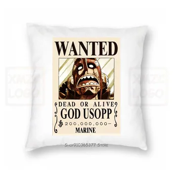 

Mens One Piece Wanted God Usopp Black Pillow case S 5Xl Women Men