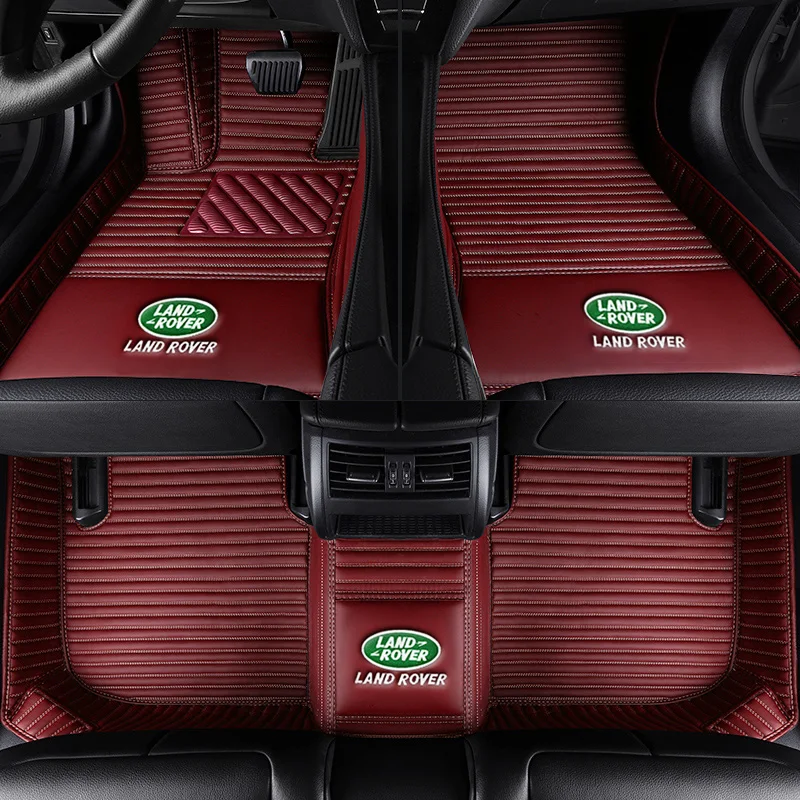 Автомобильные коврики на заказ для Land Rover freelander 2 Discovery 3 4 5 Range Rover Sport Evoque Противоскользящий ковер из искусственной кожи - Название цвета: red