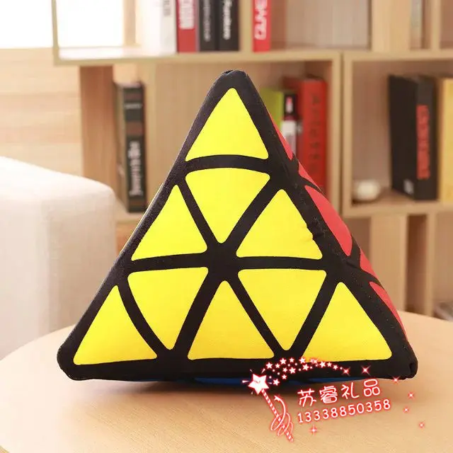 

Magic Cube Square Triangle Personality Stuffed Plush Toys Child Teaching Props Pillow Pillow