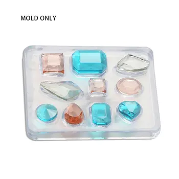

DIY 10 Holes Geometric Jewelry Mold Pendant Earring Silicone Resin Craft Making Tool Handmade Decoration Epoxy Mold