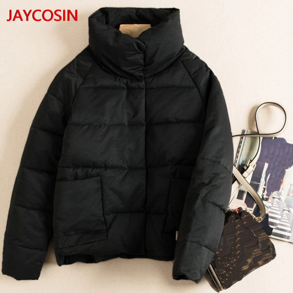 JAYCOSIN женские парки Женская модная Свободная верхняя одежда короткие куртки с хлопковой подкладкой пальто с капюшоном с карманами Новое поступление L400902