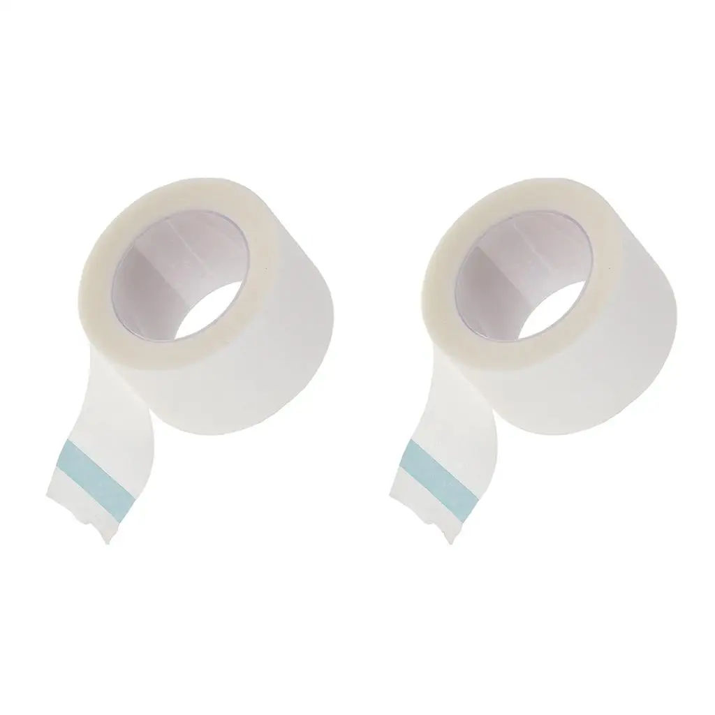 2 Rolls Non-woven Fabric Adhesive Lashes Tape For Eyelash Extensions Grafting