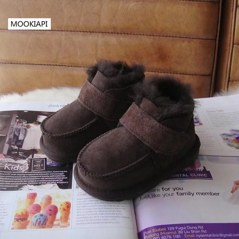 

In 2019, China's newest sheepskin and fur children's snow boots, pure wool children's fashionable snow boots, 5 colors