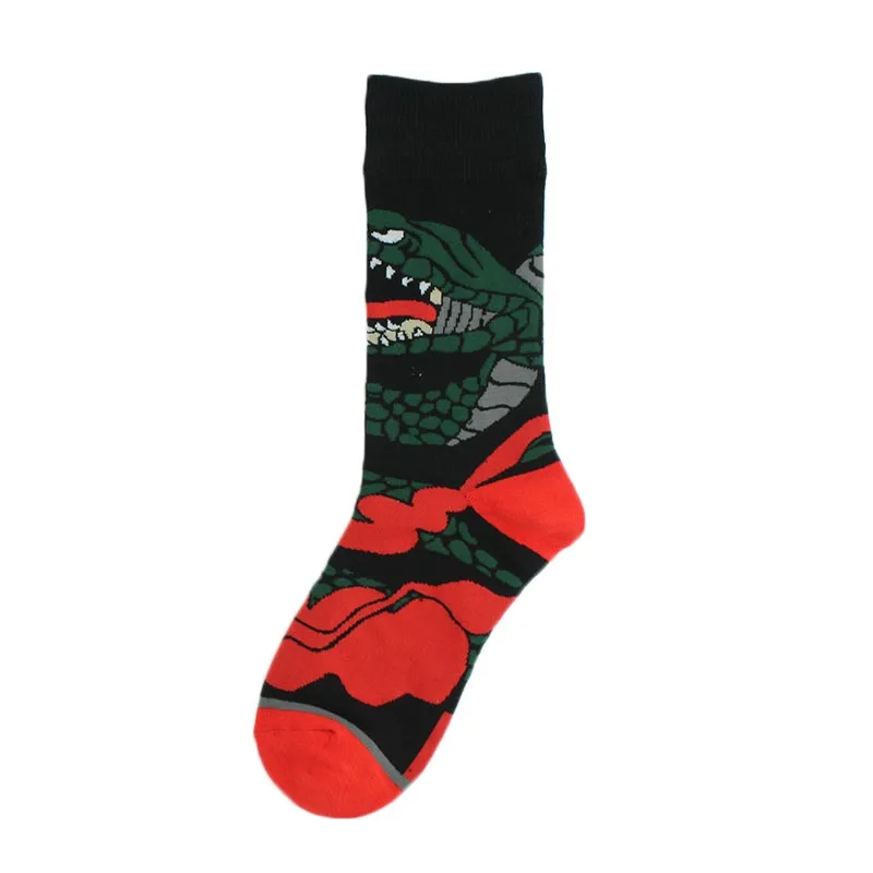 [HEPOSCKONE] красочные новинки искусства стиль хип хоп Calcetines Hombre Sox индивидуальность тренд Красивый Веселый мультяшный хлопок носки Harajuku