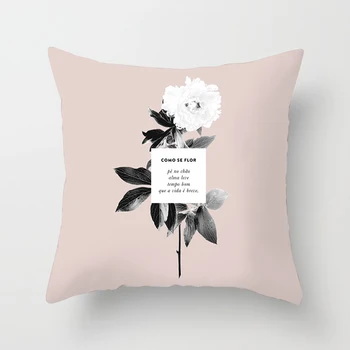 

Soft Simple Throw Pillow Case Pink Geometric Sofa Waist Cushion Cover Bed Decor Decorating Home,room,car,office Invisible Zipper