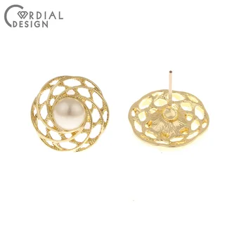 

Cordial Design 100Pcs 16*16MM Jewelry Accessories/Hand Made/Earring Findings/Imitation Pearl/DIY Jewelry Making/Earrings Stud