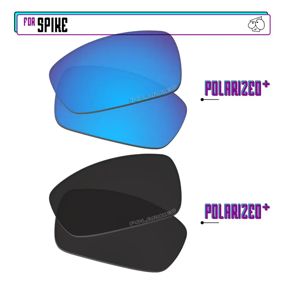 

EZReplace Polarized Replacement Lenses for - Oakley Spike Sunglasses - BlackPPlus-BluePPlus