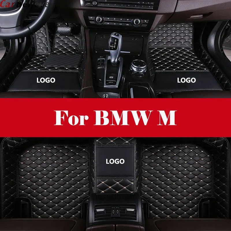 

Artificial Leather Rug Surround Auto Interior Accessories carpet rugs LHD Car Floor Mats For BMW M