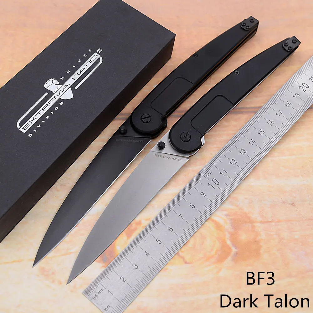 JUFULE Made EXTREMARATIO BF3 Dark Talon Aluminum N690 folding blade ball bearing outdoor tactical camp hunt EDC tool knife
