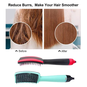 

Portable One Step Hair Dryer with Brush Hot Air Brush Electric Blow Dryer Comb Hair Straightener Comb Curling Brush anti-static