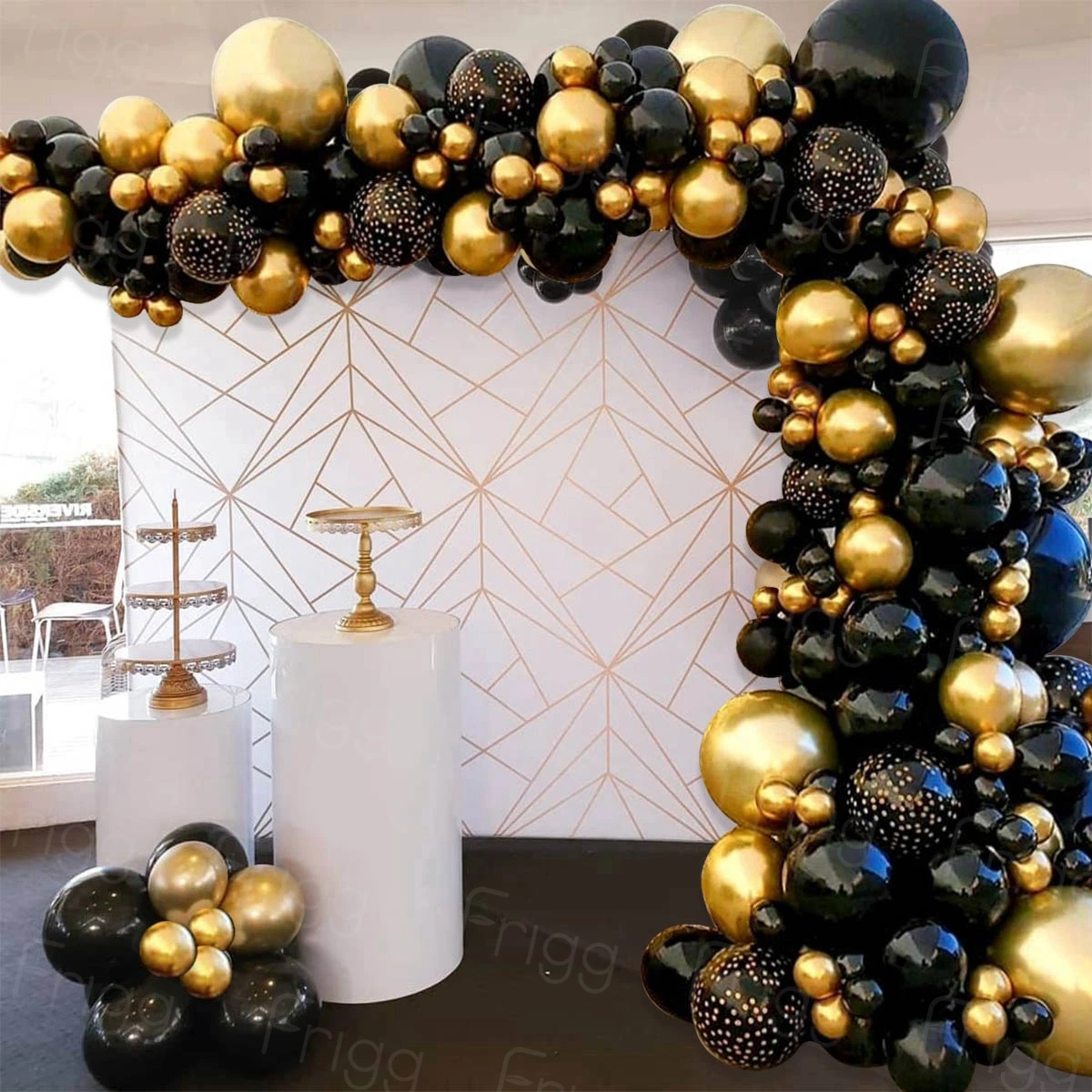 Kit d'arche de guirxiété de ballons noirs et dorés, ballons en aluminium,  décorations de fête d'anniversaire, mariage pour adultes, décoration de  fête de remise des diplômes