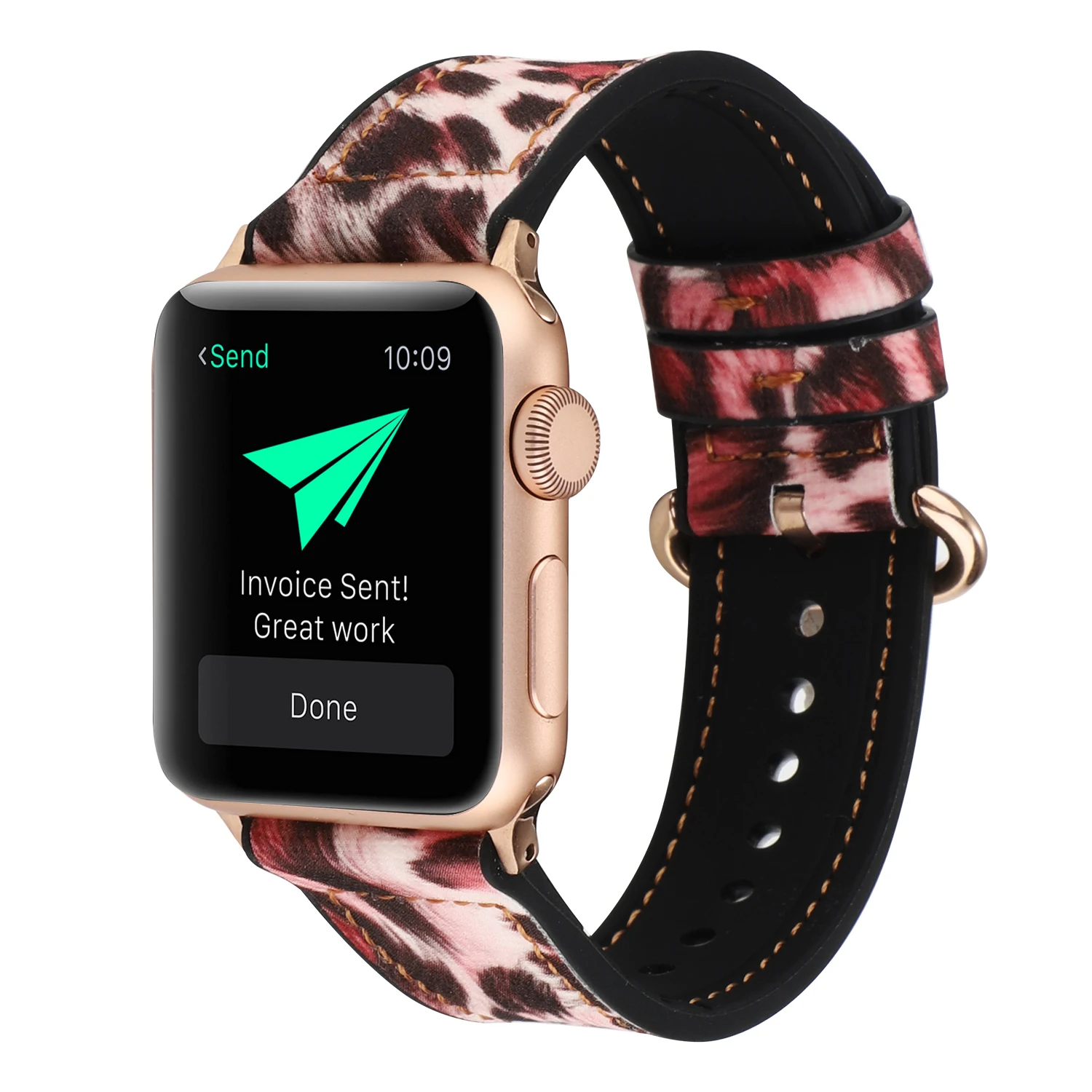 Ремешок для часов apple Watch series 4 5 ремешок для apple watch силиконовый ремешок с леопардовым принтом 42 38 40 44 мм аксессуары для умных часов