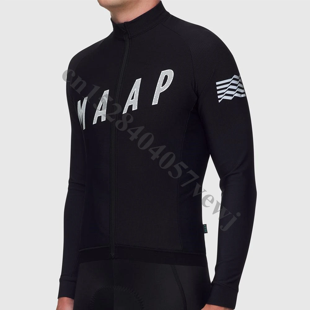 Серый MAAP New Autumn Spring Road Cycling Jersey Mans Long Sleeve Mountain Racing Bicycle Clothing Maillot Ropa Ciclismo Hombre C - Цвет: Серый
