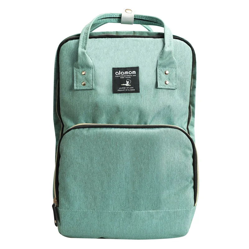 German alamom New Style Diaper Bag Large Capacity Multi-functional Mother And Child Lightweight Nursing Backpack Waterproof Dura - Цвет: Mint Green