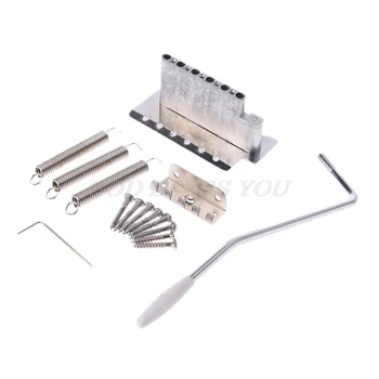

1 Set Chrome 6 Strings Guitar Tremolo Bridge With Bar For Strat