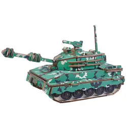 DIY лазерная резка 3D камуфляжная модель танка деревянная головоломка игра сборка игрушка подарок для детей и взрослых на Рождество