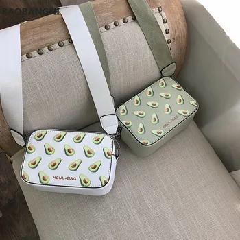 

Fruit Avocado Handbags Small Box Shape Shoulder Bags Strawberry Crossbody Watermelon Messenger Bag Fashion Flap For Girls