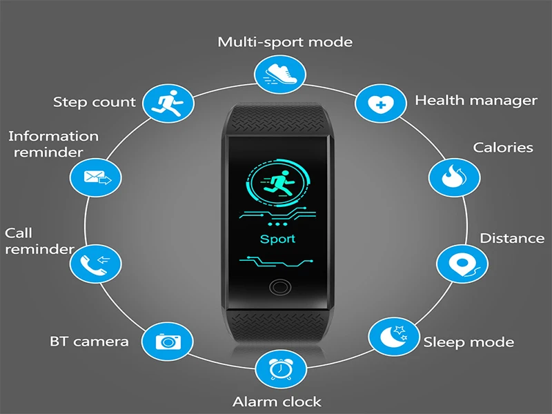 Smart watch QW18 IOS/Android waterproof Functions