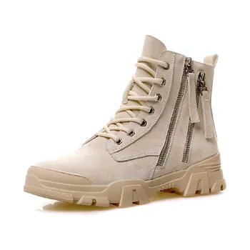 

CINESSD Genuine Leather Martin Boots Rubber Women Platform Shoes Woman Booties Woman 2020 Ankle Boots For Women Zip Female Shoes