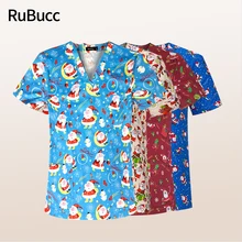 

Doctor Nursing Beauty Salon Lab Unisex Scrubs Tops Dental Hospital Operating Room Tops Christmas Medical Scrubs Working Clothes