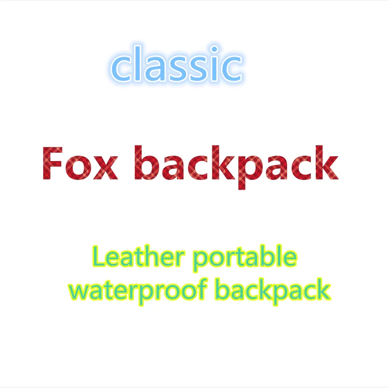 Роскошные рюкзаки от известного бренда для мужчин и женщин, водонепроницаемые Рюкзаки с лисой для ноутбука, дорожные сумки для студентов, подростков, школьный рюкзак для девушек
