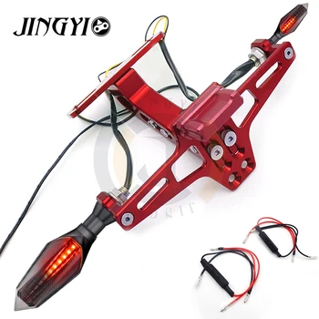 

Motorcycle license plate frame with turn signal and relay plate holder FOR Yamaha mt 09 r6 2007 Honda xr 600 Kawasaki vn 900