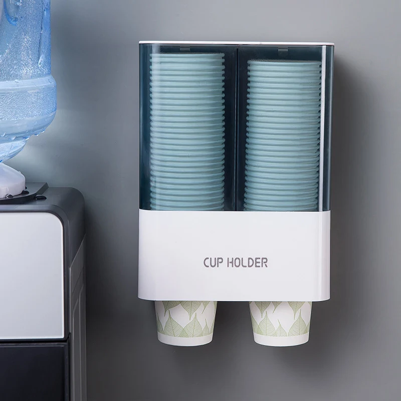 

Disposable Paper Cup Holder Dispenser Wall Mounted Rack Dustproof for Home WWO66