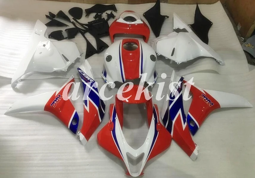 Литья под давлением ABS Обтекатели комплект Подходит для HONDA CBR600RR F5 09, 10, 11, 12, CBR600 2009 2010 2011 2012 белого и красного цветов