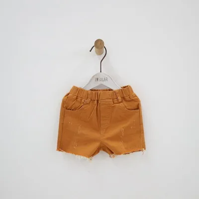 Caramel colour Европа и США, г., летние детские штаны Корейская версия радужных детских пляжных шорт для девочек - Цвет: Caramel colour