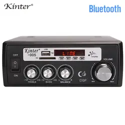 Kinter-005 BT усилитель мощности аудио 2,0 канал воспроизведения стерео звук с USB SD управление низкие/высокие частоты питания AC DC разъем питания