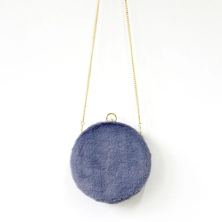 

New Style Nap Evening Bag round Evening Banquet Clutch Women's Chain Bridesmaid Small Shoulder Bag