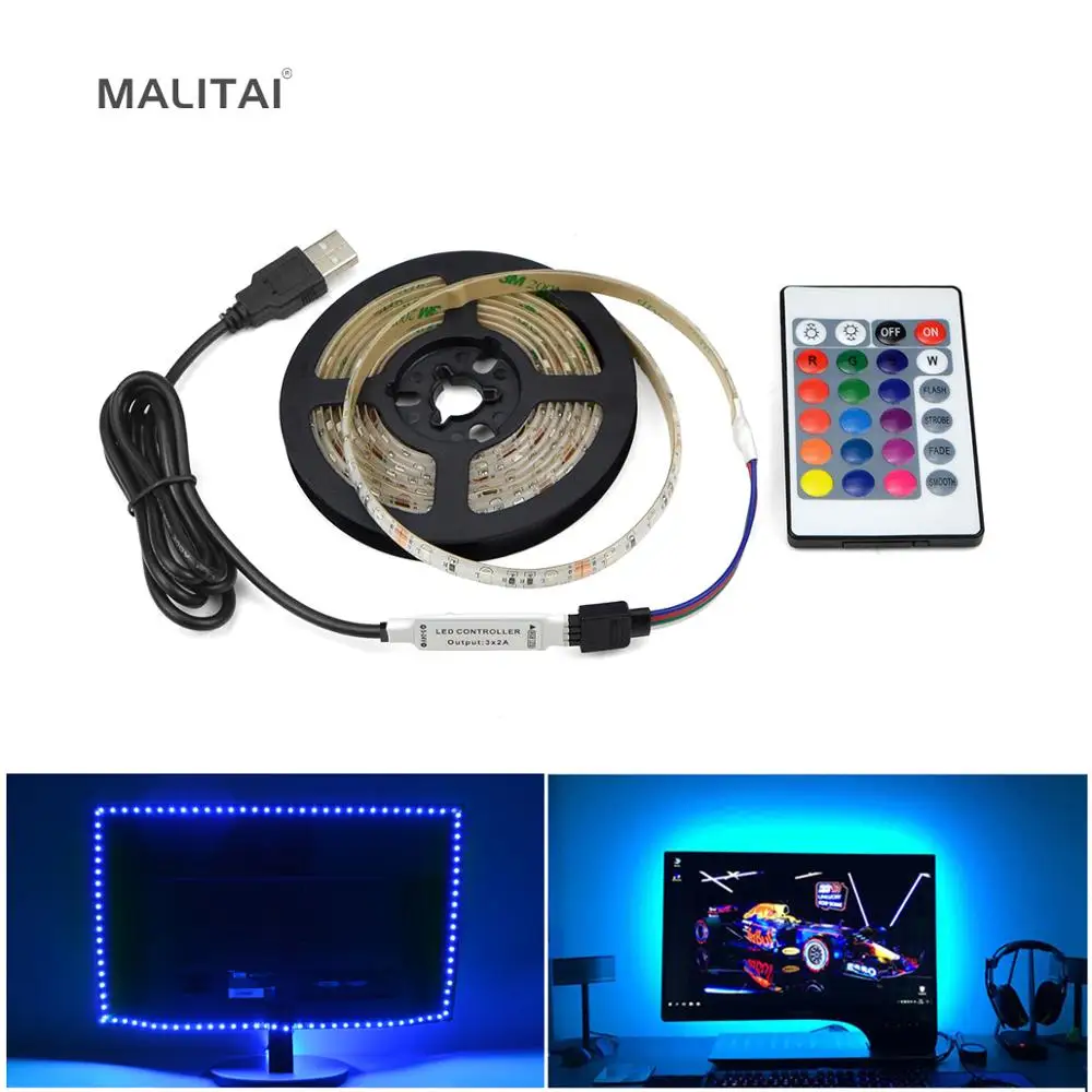 Водонепроницаемая светодиодная лента RGB с питанием от USB декоративный светильник