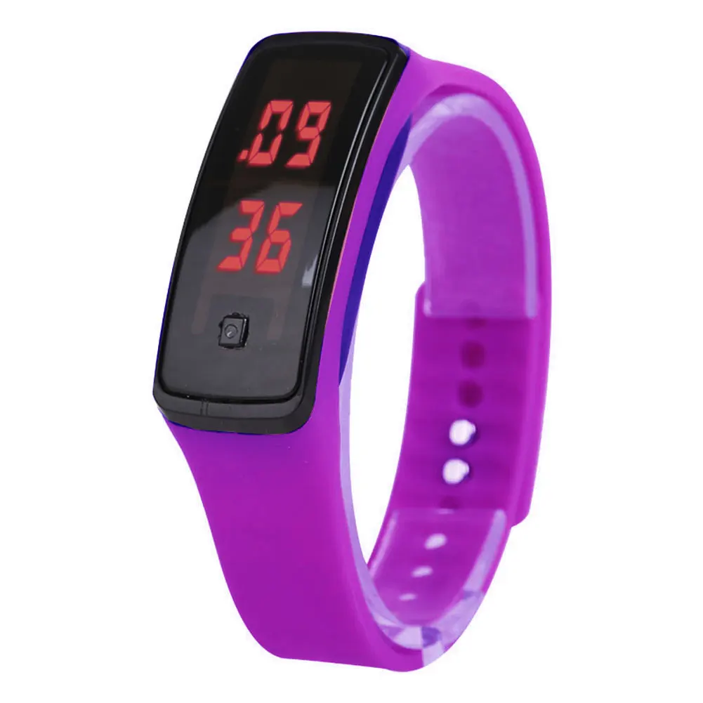 Fashion Sport LED Women Watches Candy Color Silicone Rubber Touch Screen Digital Watches Waterproof Bracelet Wrist Watch