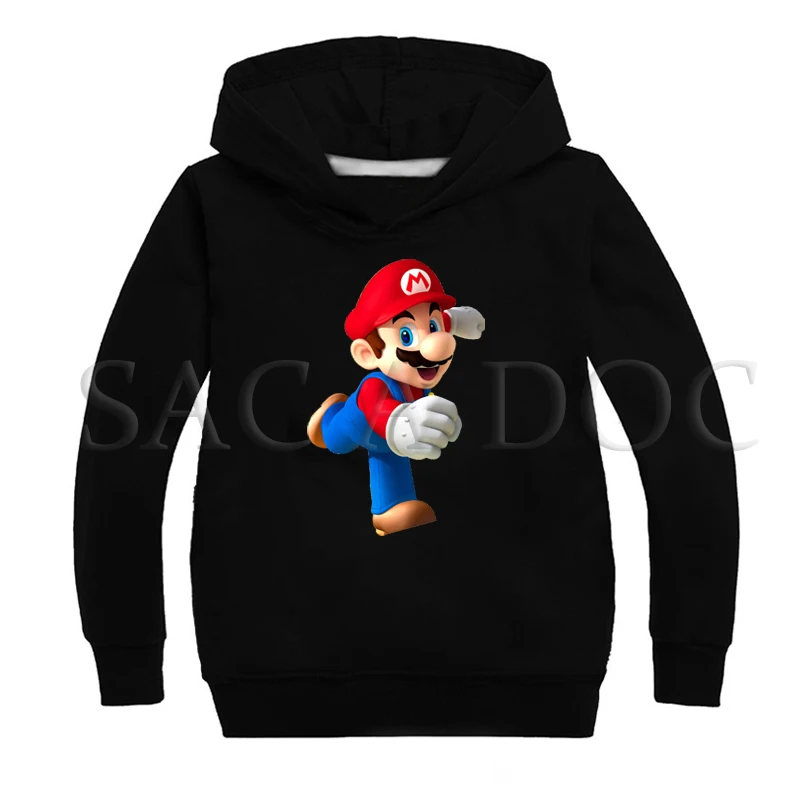 

4 Color Mario Print Kids Clothes Infant Hoodies Toddler Boys Girls Sweatshirts Children Casual Spring Autumn Long Sleeve Tops