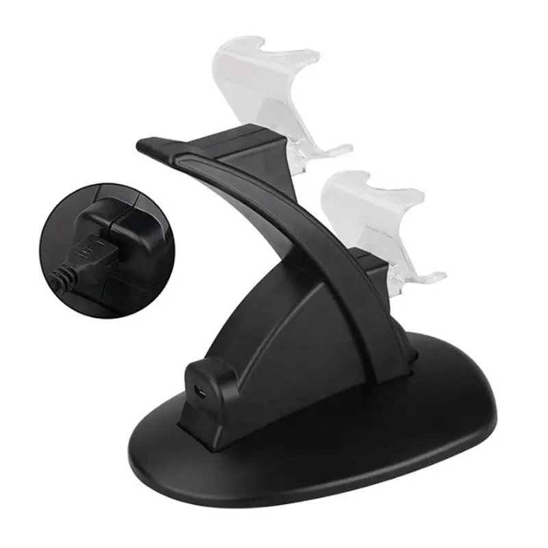 Контроллер Зарядное устройство Док-станция светодиодный двойной USB PS4 зарядная подставка Подставка для sony Playstation 4 PS4/PS4 Pro/PS4 Slim Conolletrr