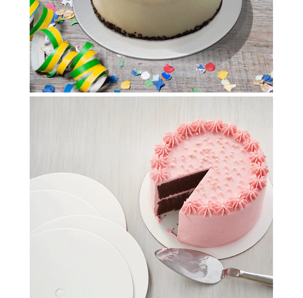 Diy 6/8/10 Inch Cake Board White Cake Base Board Cakes Circles/Cardboard Rounds Cakes Drum Boards 6/18Pcs      058